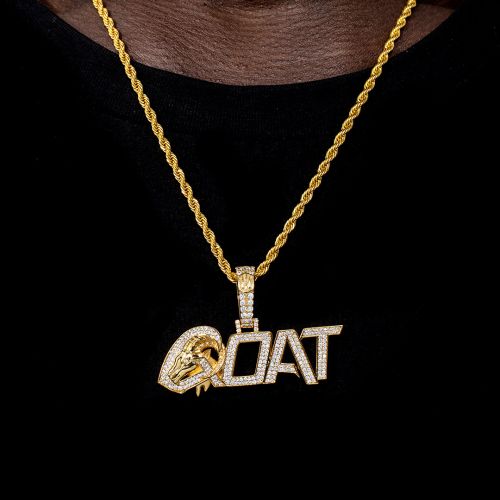 Iced GOAT Pendant in Gold