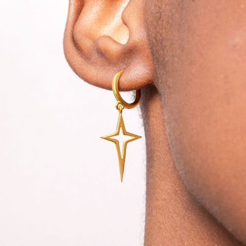 Lucky Four-pointed Star Dangle Earrings