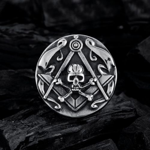 Masonic Skull Stainless Steel Ring