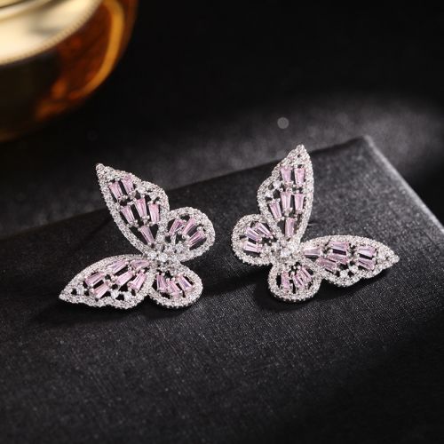 Iced Hollow Butterfly Earrings