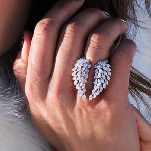Iced Wings Adjustable Ring