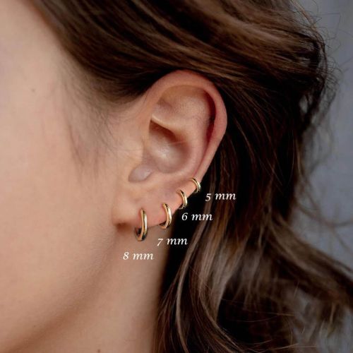 Sterling Silver Simple Hoop Earrings