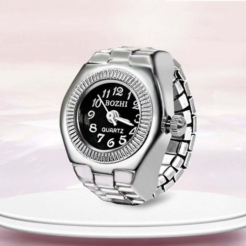 Hip-hop Style Elastic Quartz Watch Ring