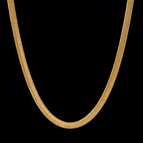 Women's 6mm Herringbone Chain in Gold