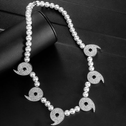 Iced Power of Six Paths Pearl Necklace