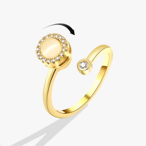 Opal Fidget Spinner Ring