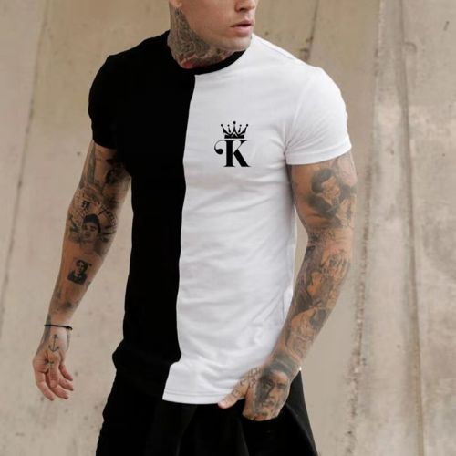 Casual Round Neck Short Sleeve Slim Fit Pullover Men's T-Shirt