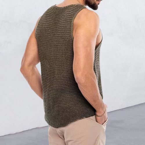 Loose knit sweater vest