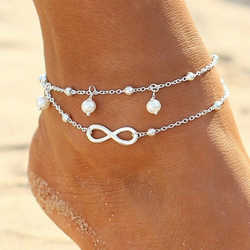 Double-layer Pearl Infinity Anklet
