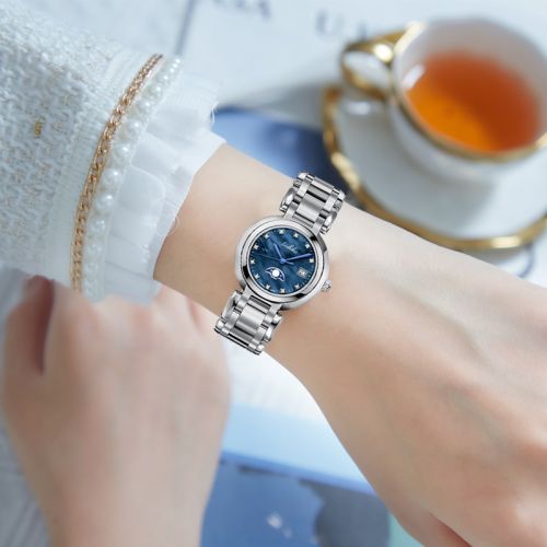 26mm Blue Dial Calendar Waterproof Quartz Watch