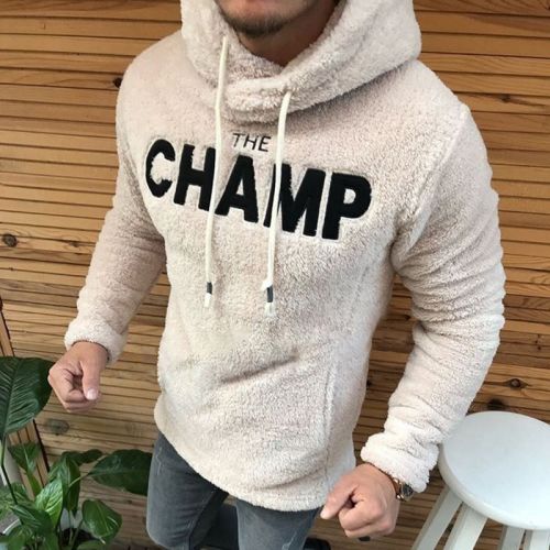 Embroidered long sleeved plush hoodie
