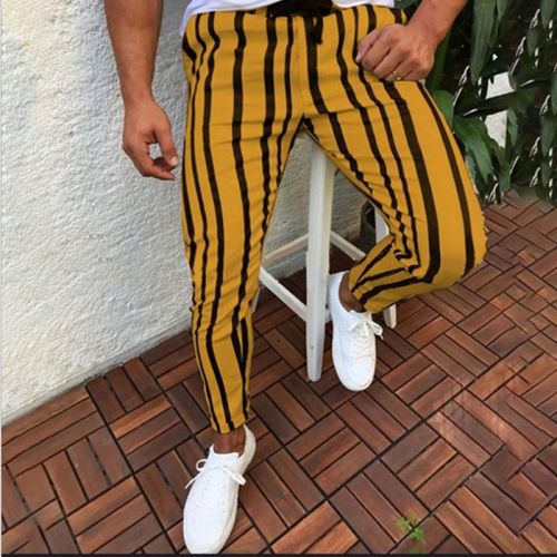 Men's striped casual pants