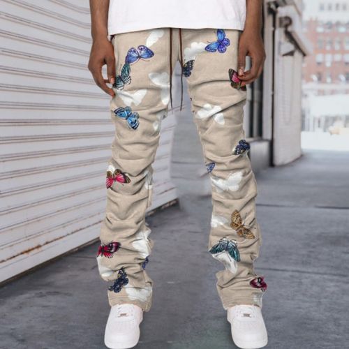 Men's butterfly printed casual pants
