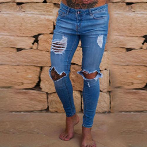 Low-rise Ripped Jeans