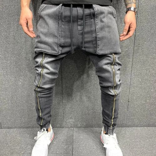 Big Pocket Zipper Jeans