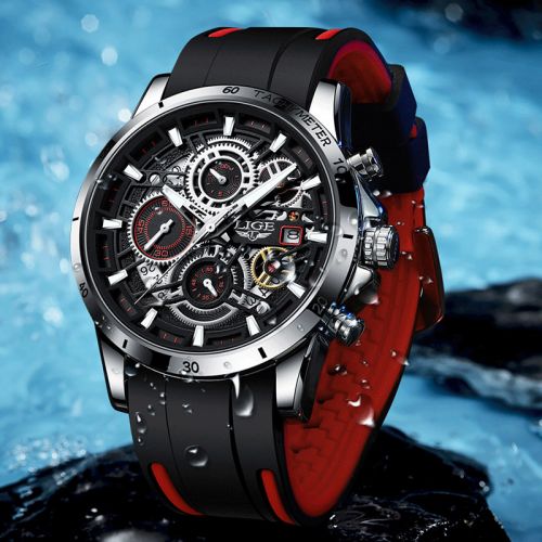Silicone Waterproof Sport Luminous Quartz Watch