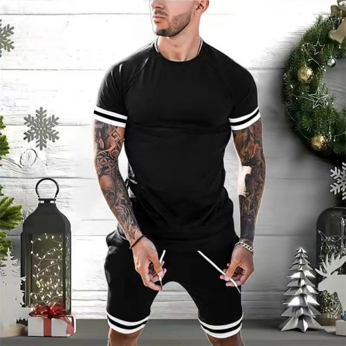 Sports Short-sleeved T-shirt + Casual Shorts Two-piece Set