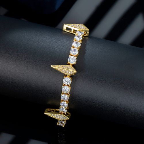 5mm Fight Tooth and Claw Tennis Bracelet in Gold