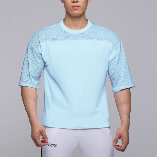Men's Mesh Panel Breathable Short Sleeve T-Shirt