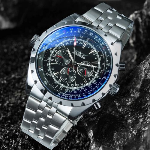 Military Stainless Steel Automatic Mechanical Sport Watch for Men