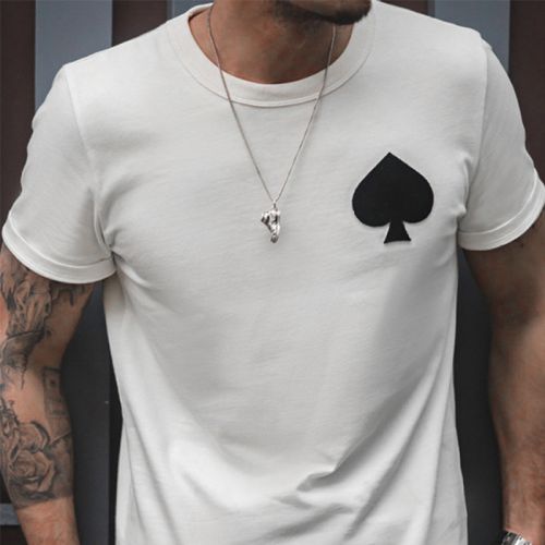 Poker Spades Print Short Sleeve T-Shirt