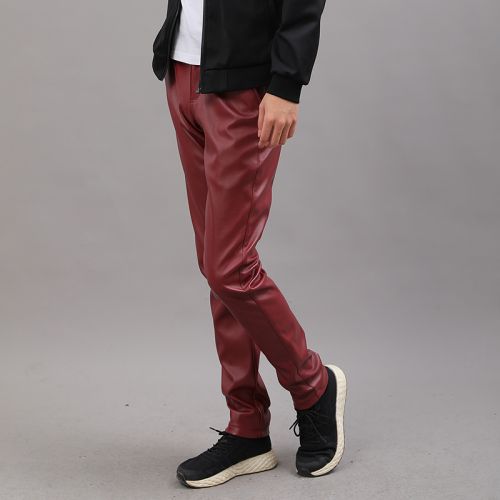 Men's Elastic Slim PU Leather Pants