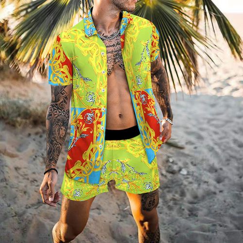 Beach Loose Short Sleeve Shirt + Casual Shorts Set