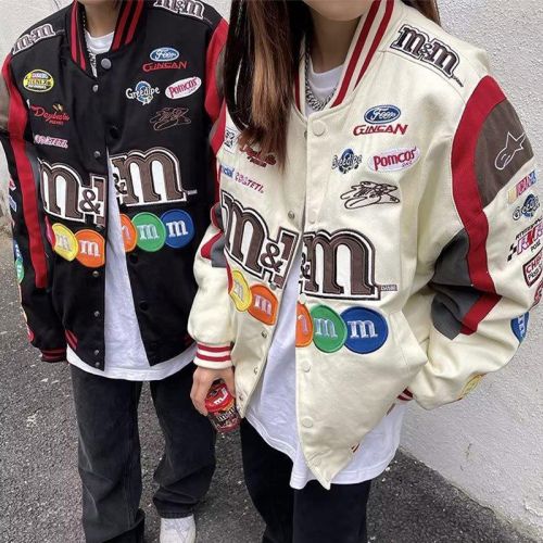 High Street Heavy Industries Embroidered Stitching Baseball Jacket