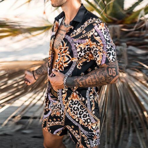 Casual Shirt Shorts Beach Suit