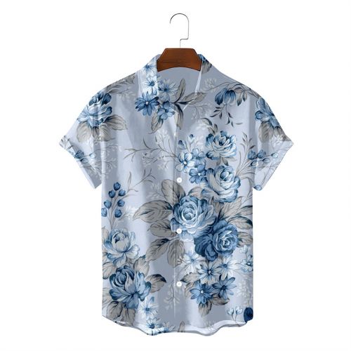 Men's Fashion Loose Floral Hawaiian Shirt