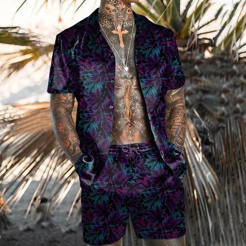Hawaiian Resort Style Short-sleeved Shirt Shorts Casual Suit
