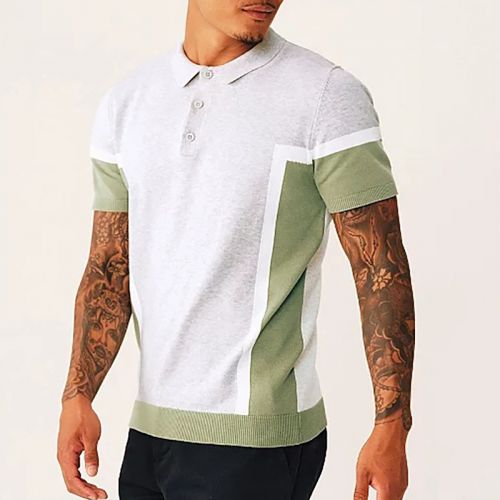 Knitted Short-sleeved Casual Slim-fit Polo Shirt