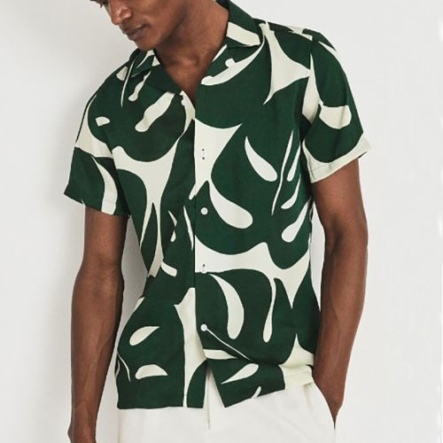 Tropical Print Short Sleeve Shirt
