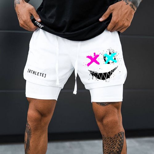 Men's Smile Print Shorts