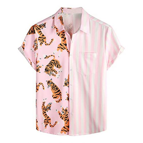 Statement Print Tiger Stripe Beach Shirt