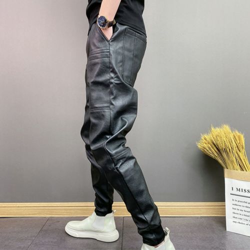 Windproof Waterproof Stretch PU Leather Pants