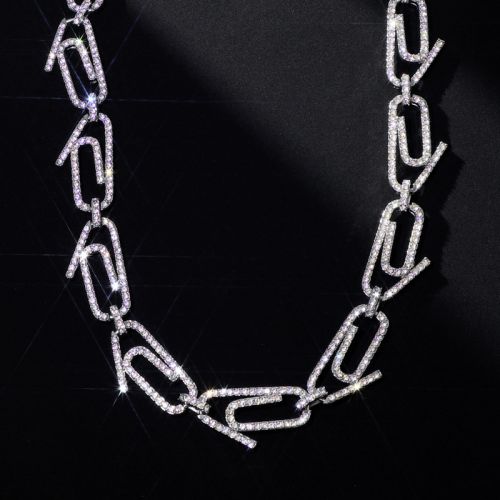 18mm Iced Paper Clip Chain