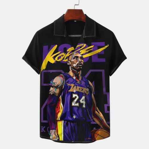 Basketball Kobe Bryant Commemorative Print Shirt
