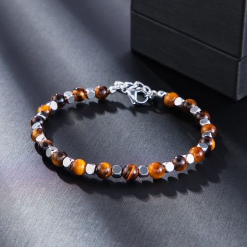 Natural Healing Stone & Copper Beads Adjustable Anxiety Bracelet