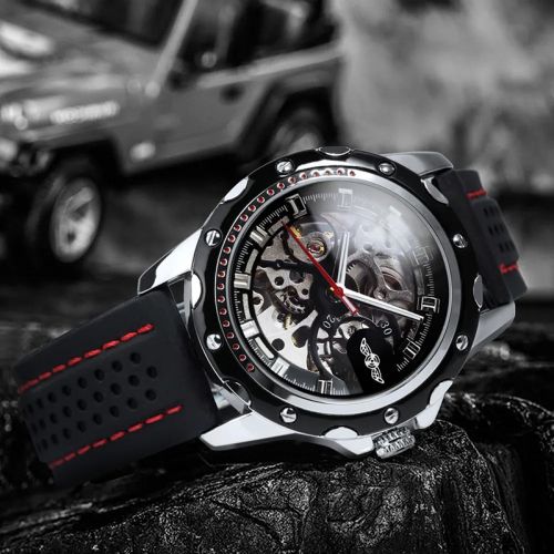 Automatic Military Sports Rubber Strap Watch