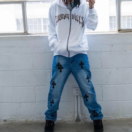 Hip Hop Alphabet Pop Zip Sweatshirt