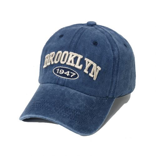 Brooklyn Embroidered Baseball Cap Trucker Dad Hat with Adjustable Buckle
