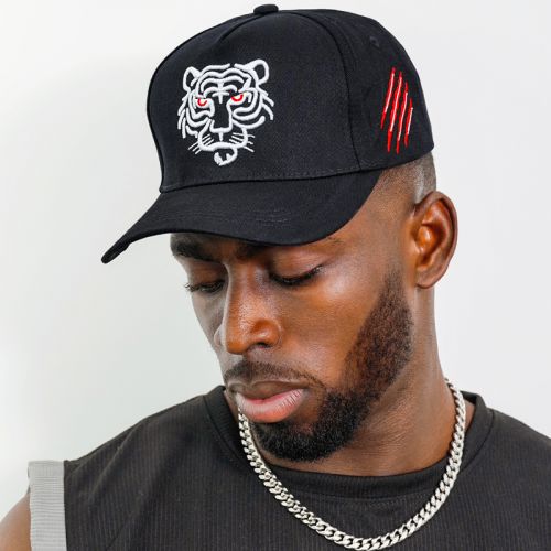 Tiger Head Embroidered Baseball Cap