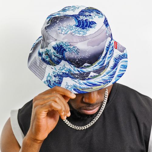 Japanese Ocean Streetwear Great Waves Blue Fisherman Bucket Hat