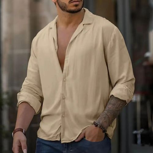 Simple Solid Color Long Sleeve Shirt