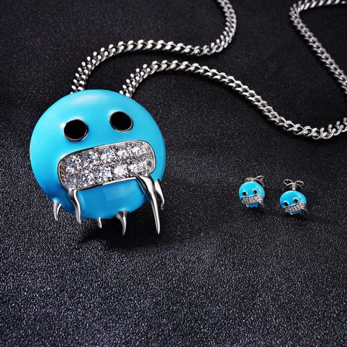 Custom Frozen Emoji Pendant & Earrings Set Deposit