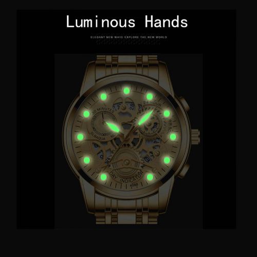 Luxury Luminous Waterproof Hollow Skeleton Quartz Watch