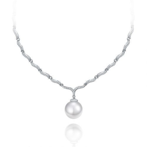 Pearl Pendant Necklace in 925 Sterling Silver