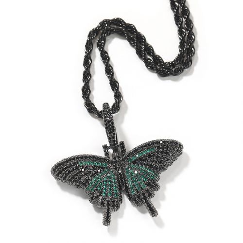 Micro Pave Butterfly Pendant