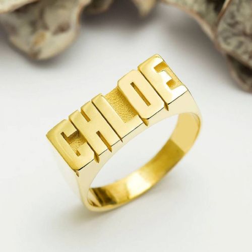Classic Custom Name Ring